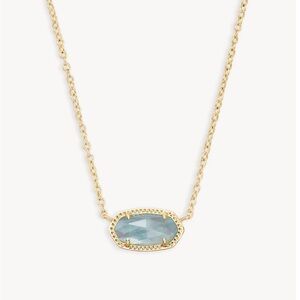 Kendra Scott light blue illusion necklace new with pouch stunning!